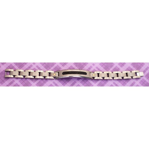 Vintage Asexual Stainless-Steel Bracelet 7 1/2 Inch - V12 - Picture 3 of 4